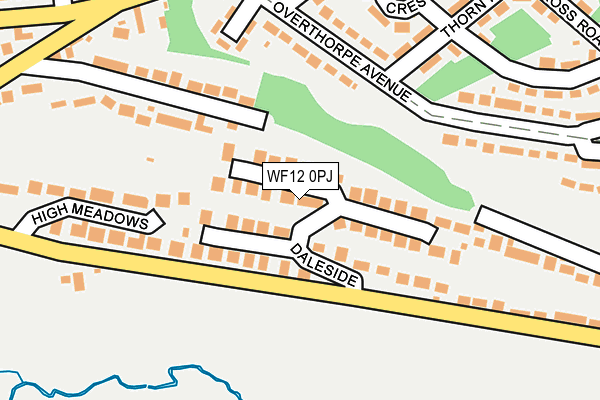 WF12 0PJ map - OS OpenMap – Local (Ordnance Survey)