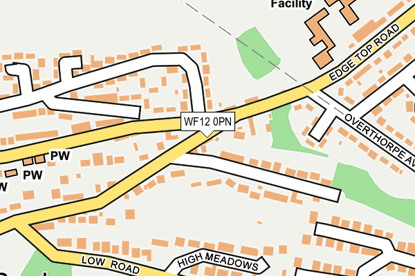 WF12 0PN map - OS OpenMap – Local (Ordnance Survey)