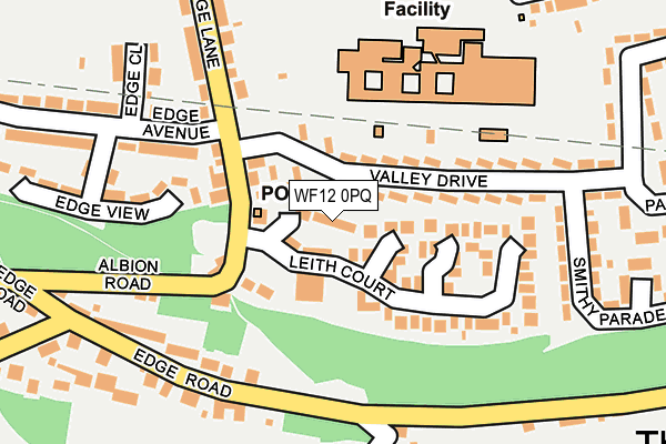 WF12 0PQ map - OS OpenMap – Local (Ordnance Survey)