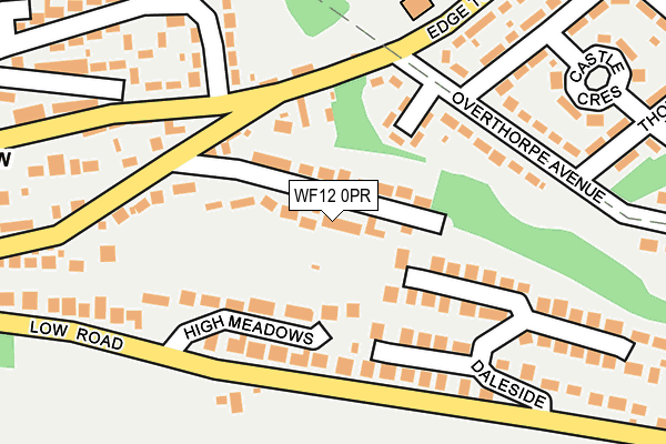 WF12 0PR map - OS OpenMap – Local (Ordnance Survey)