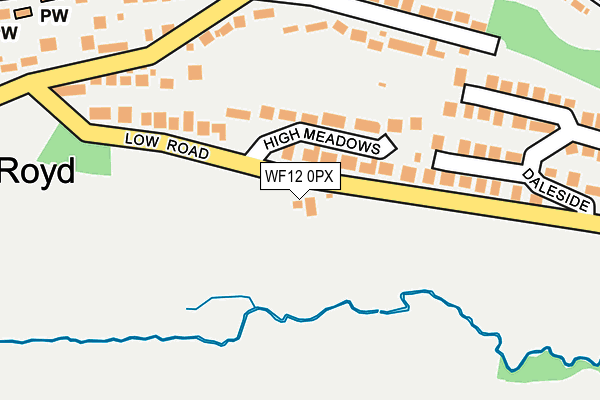 WF12 0PX map - OS OpenMap – Local (Ordnance Survey)
