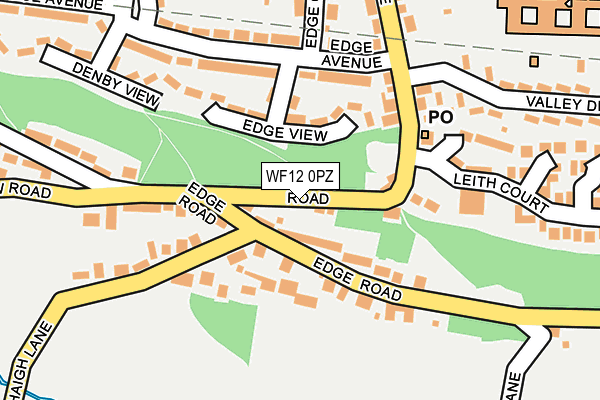 WF12 0PZ map - OS OpenMap – Local (Ordnance Survey)