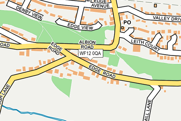 WF12 0QA map - OS OpenMap – Local (Ordnance Survey)