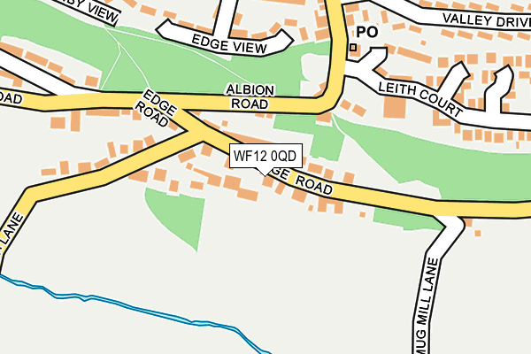 WF12 0QD map - OS OpenMap – Local (Ordnance Survey)
