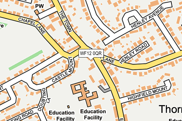 WF12 0QR map - OS OpenMap – Local (Ordnance Survey)