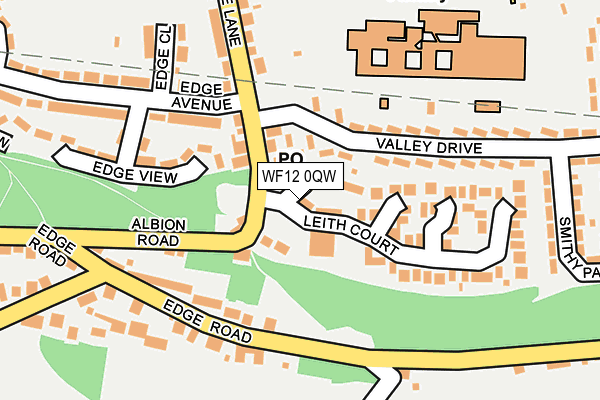 WF12 0QW map - OS OpenMap – Local (Ordnance Survey)