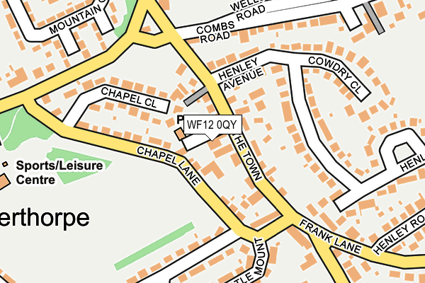 WF12 0QY map - OS OpenMap – Local (Ordnance Survey)