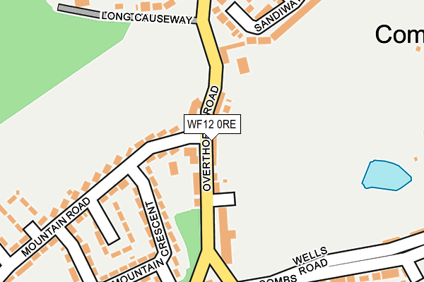 WF12 0RE map - OS OpenMap – Local (Ordnance Survey)