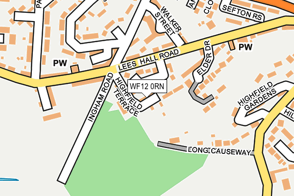 WF12 0RN map - OS OpenMap – Local (Ordnance Survey)