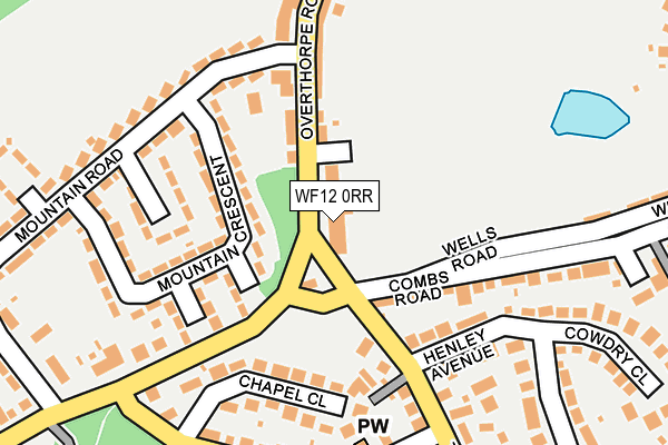 WF12 0RR map - OS OpenMap – Local (Ordnance Survey)