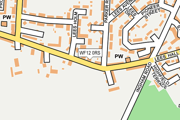 WF12 0RS map - OS OpenMap – Local (Ordnance Survey)