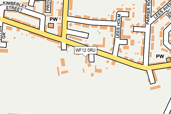 WF12 0RU map - OS OpenMap – Local (Ordnance Survey)