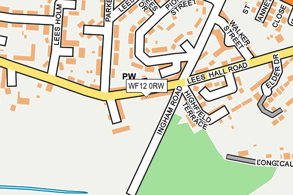 WF12 0RW map - OS OpenMap – Local (Ordnance Survey)