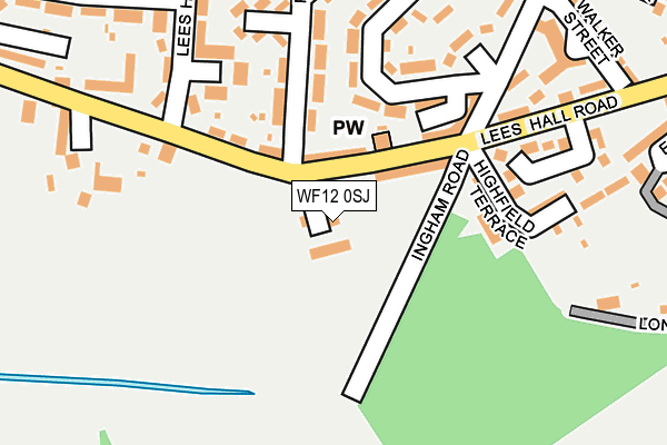 WF12 0SJ map - OS OpenMap – Local (Ordnance Survey)