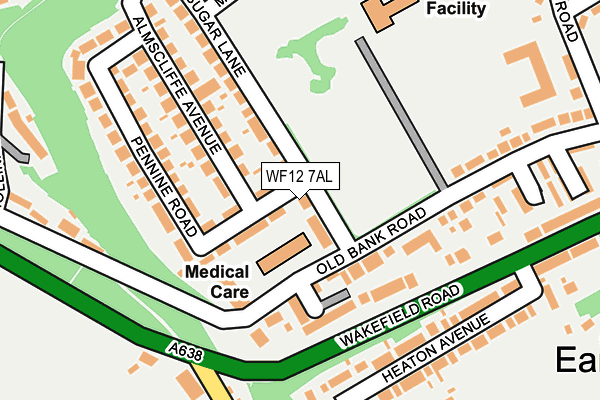 WF12 7AL map - OS OpenMap – Local (Ordnance Survey)