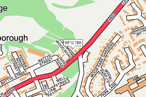 WF12 7BS map - OS OpenMap – Local (Ordnance Survey)
