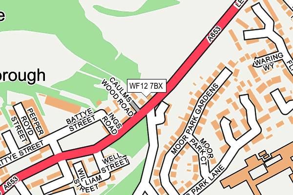 WF12 7BX map - OS OpenMap – Local (Ordnance Survey)