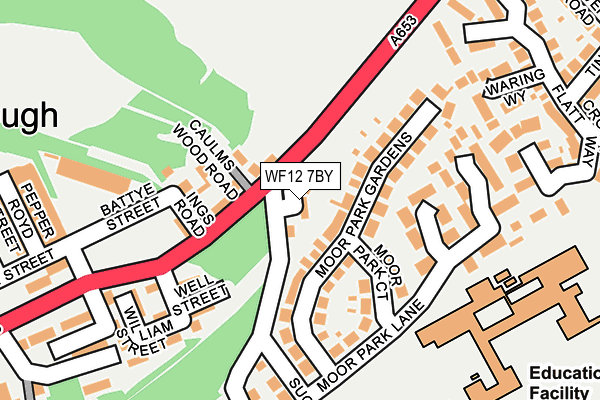 WF12 7BY map - OS OpenMap – Local (Ordnance Survey)