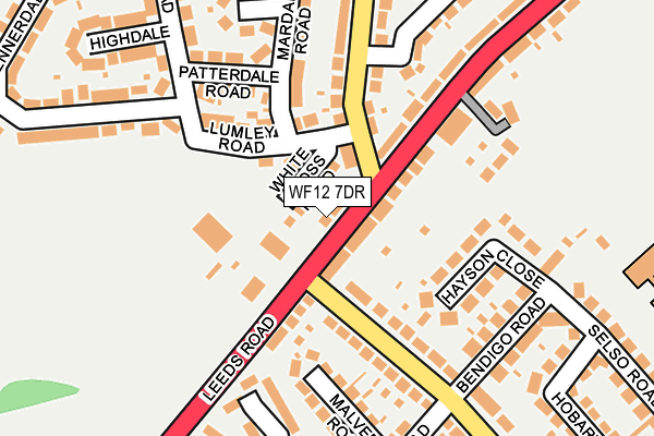 WF12 7DR map - OS OpenMap – Local (Ordnance Survey)