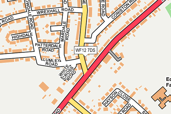 WF12 7DS map - OS OpenMap – Local (Ordnance Survey)