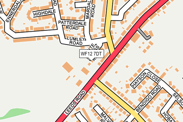 WF12 7DT map - OS OpenMap – Local (Ordnance Survey)