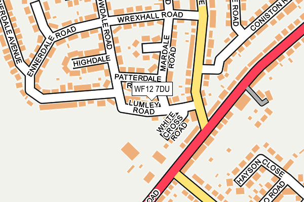 WF12 7DU map - OS OpenMap – Local (Ordnance Survey)