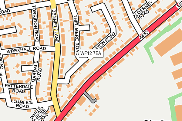 WF12 7EA map - OS OpenMap – Local (Ordnance Survey)