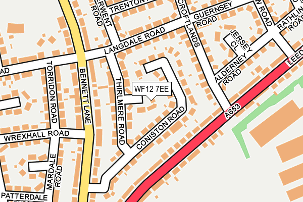 WF12 7EE map - OS OpenMap – Local (Ordnance Survey)