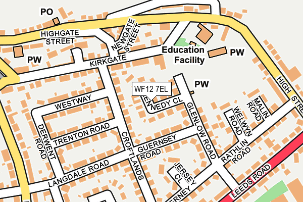 WF12 7EL map - OS OpenMap – Local (Ordnance Survey)