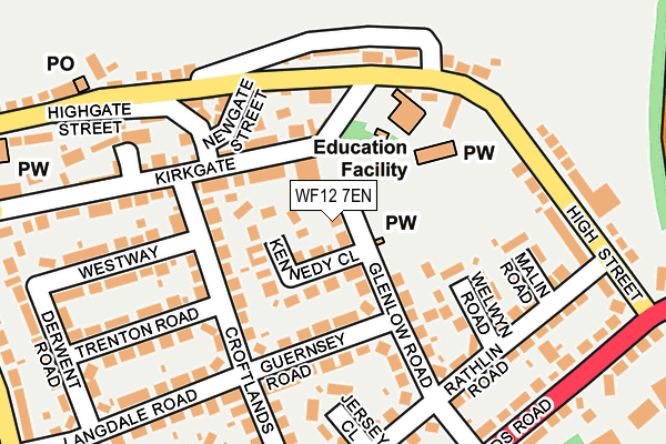 WF12 7EN map - OS OpenMap – Local (Ordnance Survey)