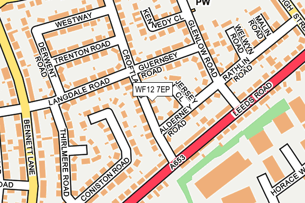WF12 7EP map - OS OpenMap – Local (Ordnance Survey)