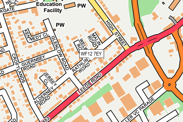 WF12 7EY map - OS OpenMap – Local (Ordnance Survey)