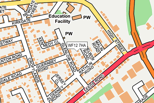 WF12 7HA map - OS OpenMap – Local (Ordnance Survey)