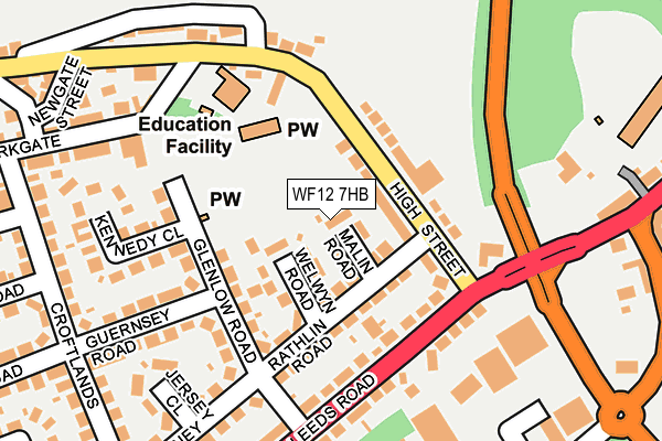 WF12 7HB map - OS OpenMap – Local (Ordnance Survey)