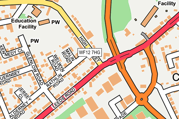 WF12 7HG map - OS OpenMap – Local (Ordnance Survey)