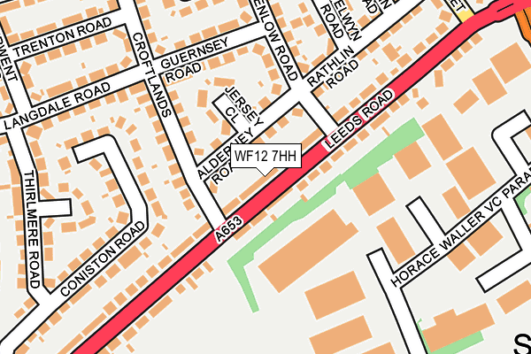 WF12 7HH map - OS OpenMap – Local (Ordnance Survey)