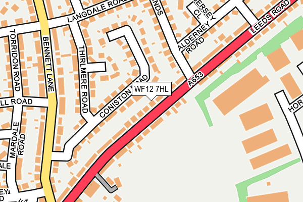 WF12 7HL map - OS OpenMap – Local (Ordnance Survey)