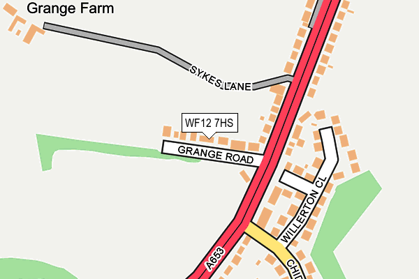 WF12 7HS map - OS OpenMap – Local (Ordnance Survey)