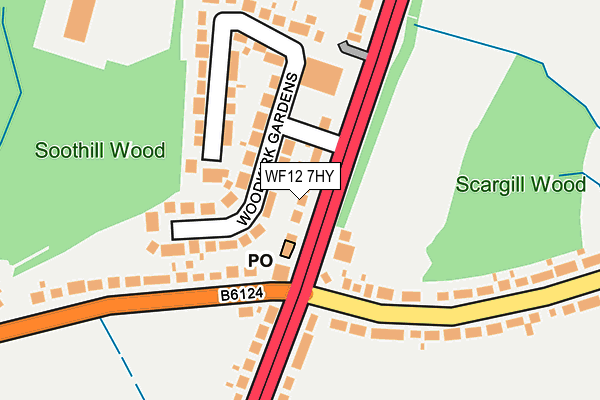 WF12 7HY map - OS OpenMap – Local (Ordnance Survey)