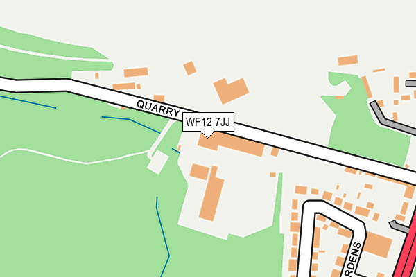 WF12 7JJ map - OS OpenMap – Local (Ordnance Survey)