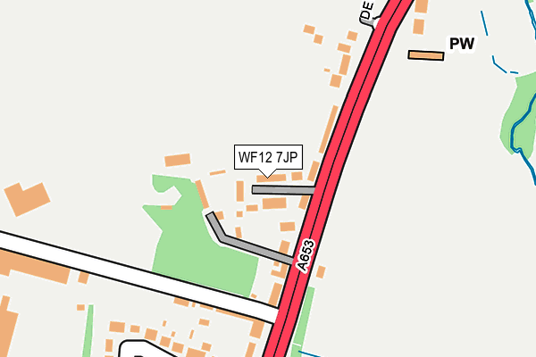 WF12 7JP map - OS OpenMap – Local (Ordnance Survey)