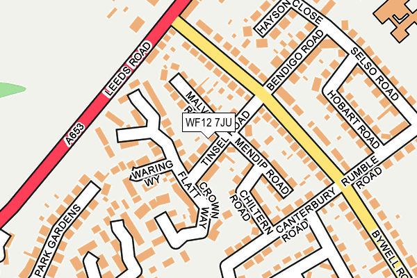 WF12 7JU map - OS OpenMap – Local (Ordnance Survey)