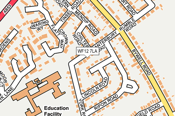 WF12 7LA map - OS OpenMap – Local (Ordnance Survey)