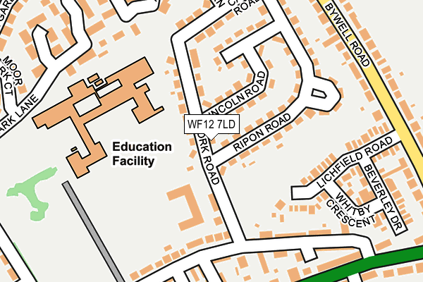 WF12 7LD map - OS OpenMap – Local (Ordnance Survey)