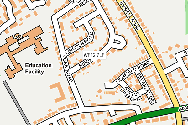 WF12 7LF map - OS OpenMap – Local (Ordnance Survey)