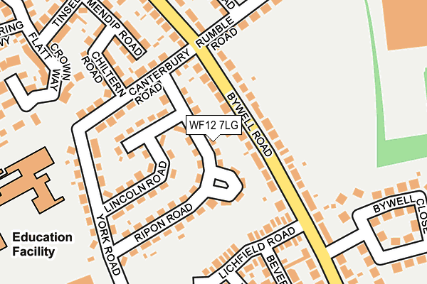 WF12 7LG map - OS OpenMap – Local (Ordnance Survey)