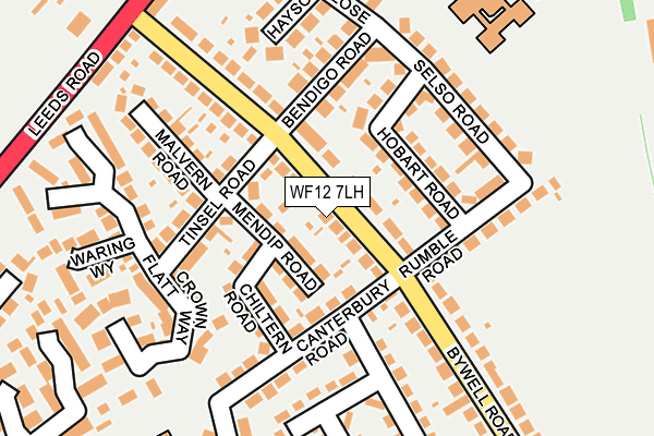 WF12 7LH map - OS OpenMap – Local (Ordnance Survey)