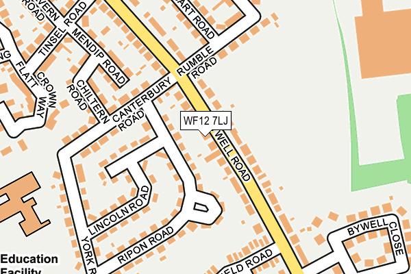 WF12 7LJ map - OS OpenMap – Local (Ordnance Survey)
