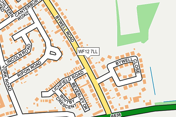 WF12 7LL map - OS OpenMap – Local (Ordnance Survey)