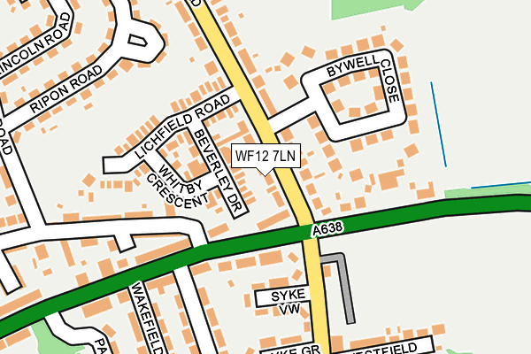 WF12 7LN map - OS OpenMap – Local (Ordnance Survey)
